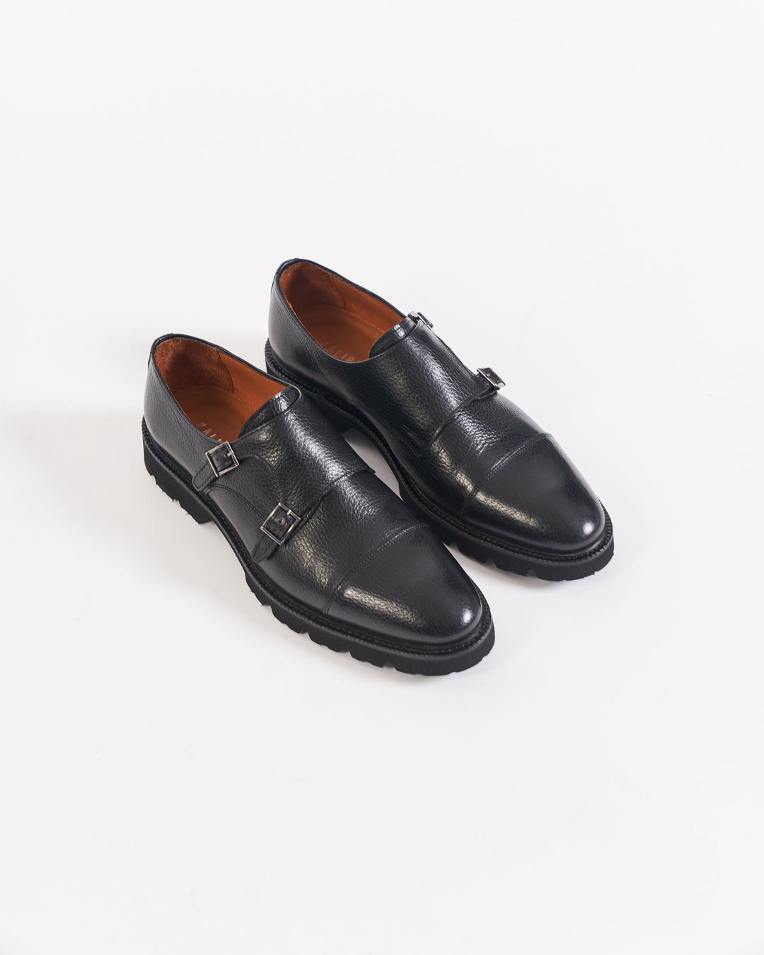 THE OSCAR MONK STRAP SHOES - BLACK