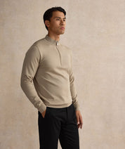 Half Zip Top - Beige