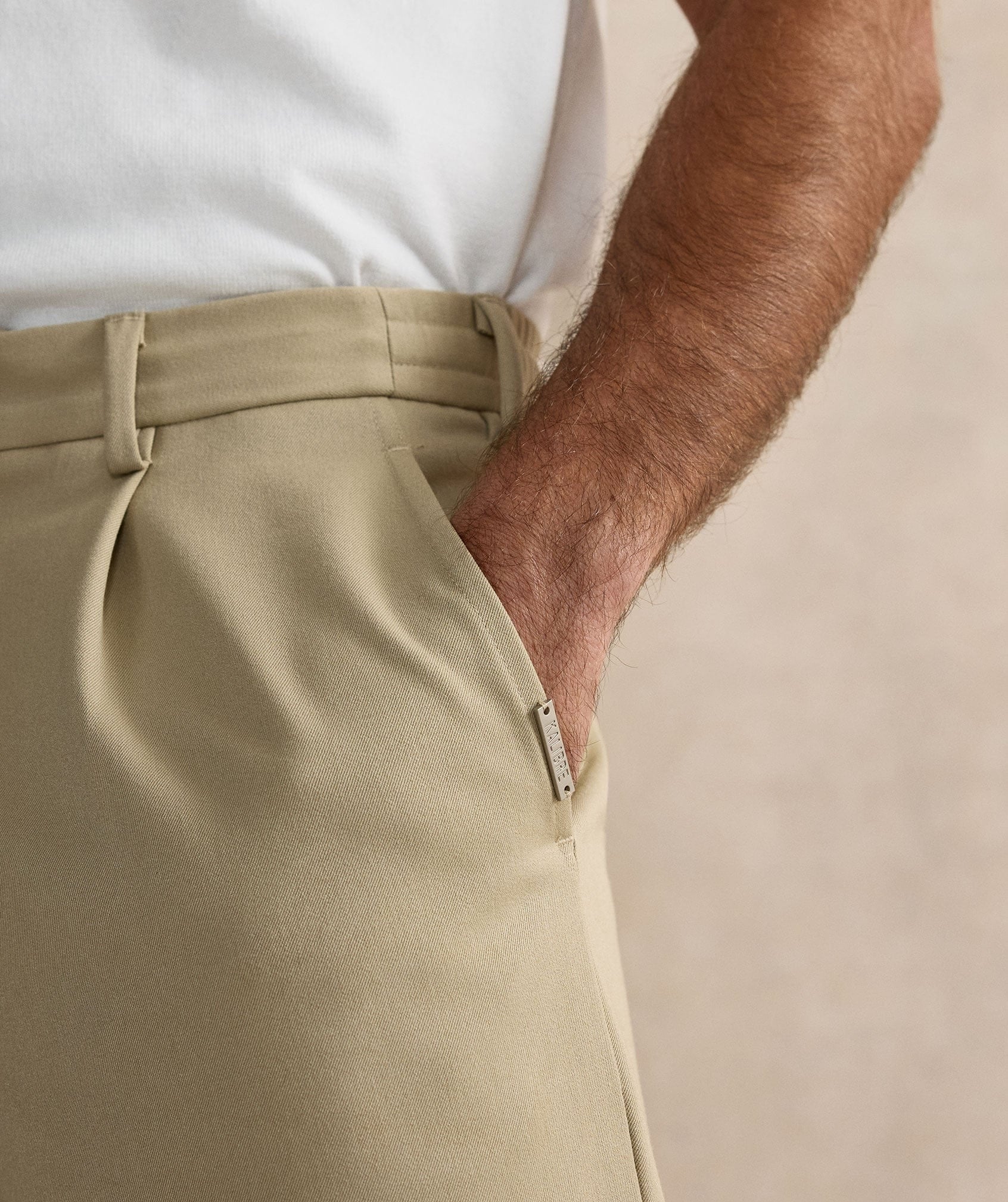 Essential Straight Leg Trousers - Beige