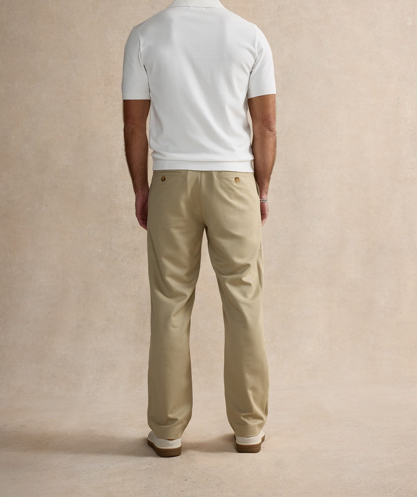 Essential Straight Leg Trousers - Beige