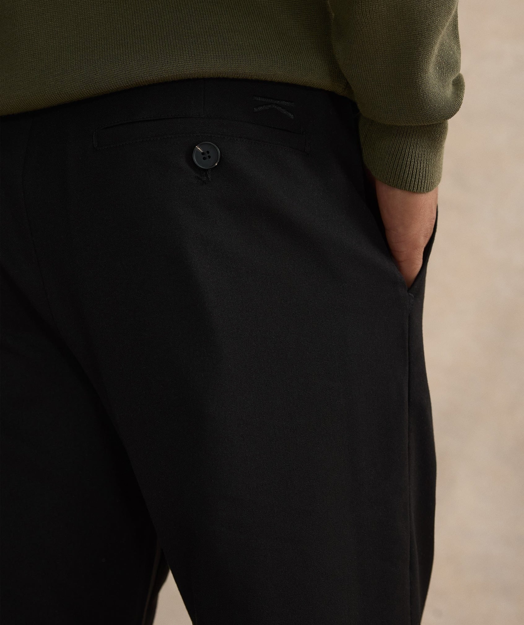 Essential Straight Leg Trousers - Black