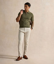Kalibre Zipped Polo Shirt - Khaki
